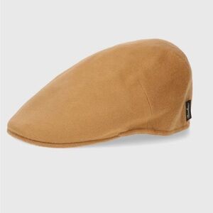 Borsolino Cashmere Parigi Duckbill Flat Cap in Camel Mens